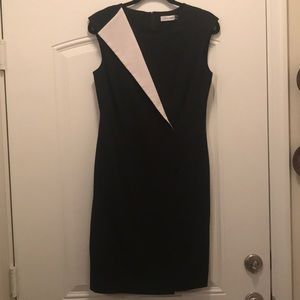 Calvin Klein Black & White Shift Dress, Size 8